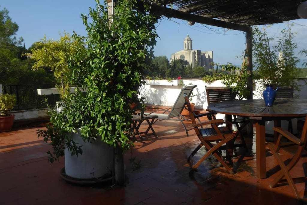 Apartamento Con Increibles Vistas Y Terraza Gerona Buitenkant foto