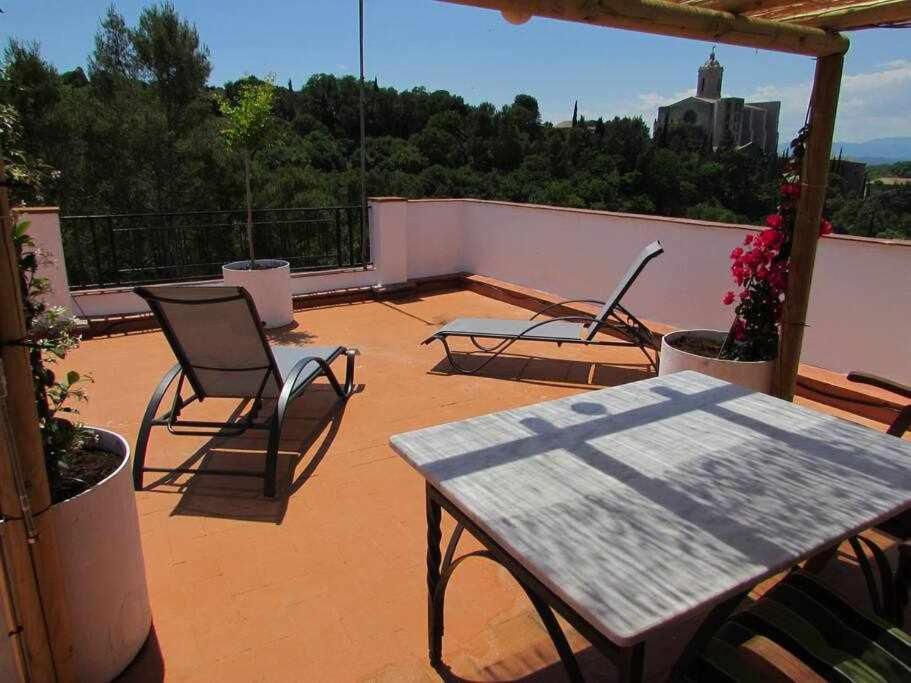 Apartamento Con Increibles Vistas Y Terraza Gerona Buitenkant foto